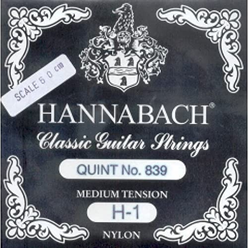 Hannabach corde per chitarra classica Serie 839 Medium Tension per chitarra quint, diapason 530-550 mm - Set 6 corde - 839MT