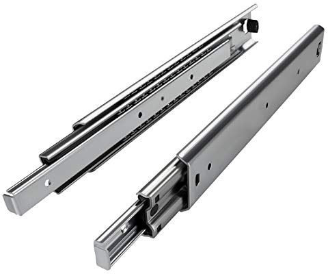 SOTECH 1 paire de coulisses à sortie totale 114300 Hauteur 53,4 mm, longueur 500 mm Glissière de tiroir avec capacité de charge de 105 Kg