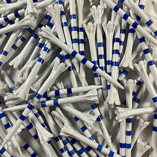 Champ 3-1/4 My Hite FLYtee White/Blue Stripe Golf Tee, 100 Count