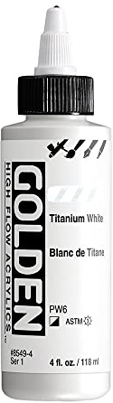 Golden High Flow Acrylic 119ml (4oz) Bottles Titanium White