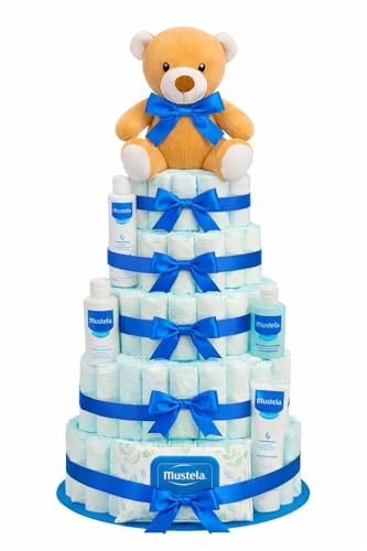 Tarta de paÑales Mustela XXL Magnum Azul MomentosGourmet