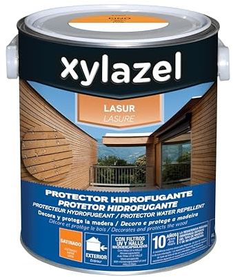 XYLAZEL 2163104 Lasur Protector Hidrofugante Satinado, Color Pino, 2.5 l