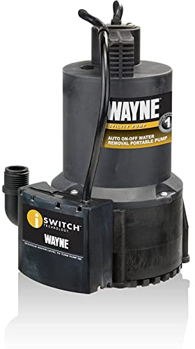 WAYNE EEAUP250 1/4 HP Reinforced Thermoplastic Submersible Multi-Use Pump, Black