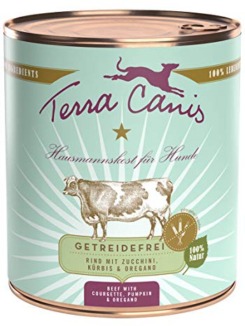 Terra Canis Sensitive nötkött med zucchini, pumpa och oregano, 6-pack (6 x 800 g)