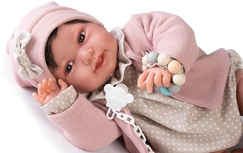 Muñecas Antonio Juan Recién Nacida con Peso Pipa Paseo con mordedor