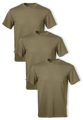 Soffe Men's 3 Pack - USA Poly/Cotton Military Tee, Tan, X-Large