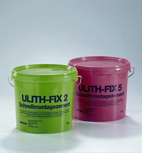 Cemento Ulith Fix-5, montaje rápido, 5 kg, mortero de montaje en 5 – 7 minutos, resistente al agua