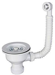 MONTSERRAT 41455 Válvula Cesta Cocina, Blanco