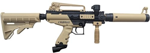 Tippmann Cronus Tactical Semi Auto Paintball Marker Gun, Black and Tan