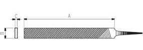 Dick 11122050 Präzisionsfeile Flach 21, 3 x 4, 8 mm Hieb 5