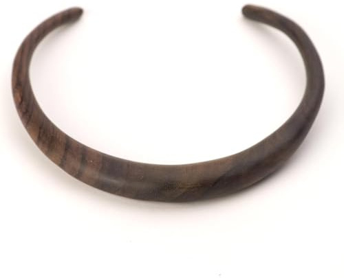 81stgeneration Girocollo in Legno Naturale | Collane Fatte a Mano con Coppia Marrone | Collana Robusta in Legno per Donna | Gioielli Boho Gotici | Collana con Scritta Tribale | Accessori da Strega