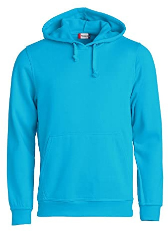 CliQue Herren Basic Kapuzenpullover, türkis, L