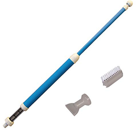 GAME Manual Handheld Pool Vacuum - New and Improved Pump Action Pool Cleaner for Above Ground & In-Ground Pools, Includes Nozzle & Brush Attachments