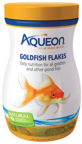 Aqueon Goldfish Fish Food Flakes, 7.12 Ounces