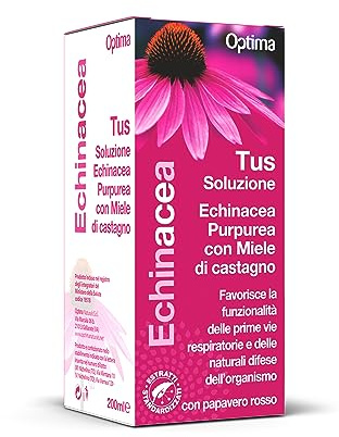 Optima Naturals Echinacea, Tus, Miele di Castagno, 200 Millilitri