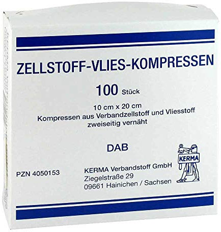ZELLSTOFF VLIES Kompressen unsteril 10x20 cm 100 St