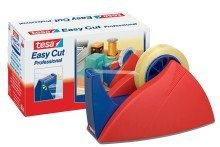 Tesa© Tischabroller fr Klebefilm tesa Easy Cut©, 66 m x 25 mm, rot-blau Abroller