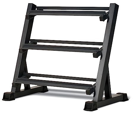 Zeporix Marcy DBR-86 3-Etagen Hantelablage,hantelständer,hanteln,Gewicht,ablage,kurzhantelständer,Hexhantelablage,hexhantel, Schwarz