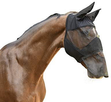 Covalliero Fliegenschutzmaske Full, inkl. Nasenrücken- und Ohren Schutz