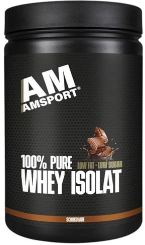 AMSPORT® High Premium Whey Protein Schokolade 700g, hochwertiges Eiweißpulver für Proteinshakes, Made in Germany