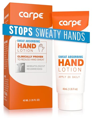 Carpe Loción para las manos antitranspirante, no irritante, loción suave que ayuda a detener el sudor de la mano, ideal para la hiperhidrosis