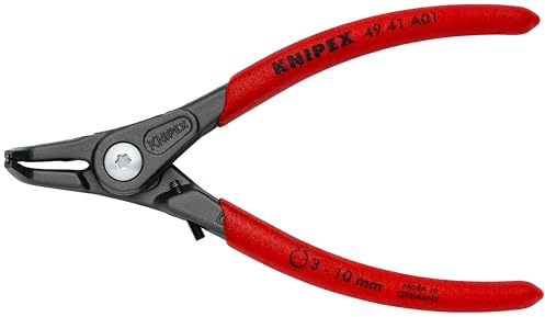 KNIPEX Tools 5 Precision External Circlip Pliers w/ Bent Tips, Plastic Grip (4941A01)