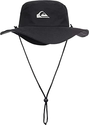 Quiksilver Herren Bushmaster Sun Protection Floppy Visor Bucket Hat Sonnenhut, Schwarz, S/M