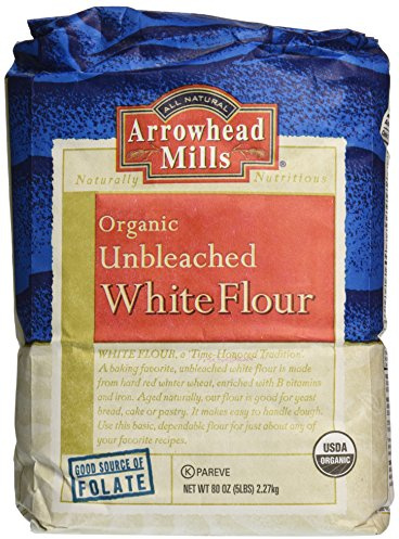 Arrowhead Mills, Flour White Unbleached Organic, 80 Ounce