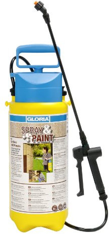 GLORIA Drucksprüher Spray & Paint | 5 L Farbsprüher/Ölsprüher | auch für Lasuren, Lacke