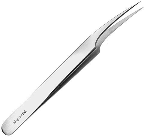 May Technische Pinzette spitz - Modellbau Pinzette - Uhrmacherpinzette - Elektriker Pinzette - Feinmechaniker Pinzette - Edelstahl