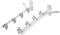 Sauvic 89396 - Tendedero con 8 Poleas plastificado,Color Blanco, 55 x 19,5 x 13,5 cm