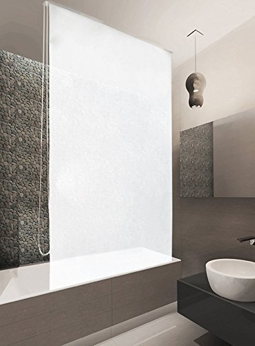 Basic Ducha (enrollable, 140 x 240 cm PEVA Blanco. Shower Estor Curtain.