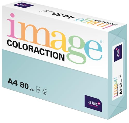 Image Coloraction - Coloured Paper, Pale Blue, 80 g/m², A4, 500 ark