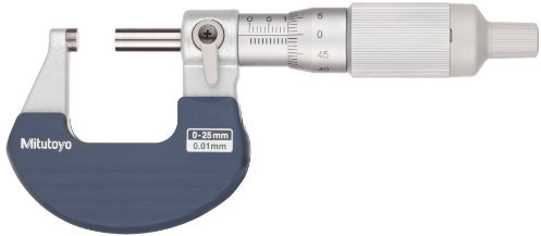 Mitutoyo 102-701 Bandmessschraube, Einhandbedienung, 0 mm-25 mm