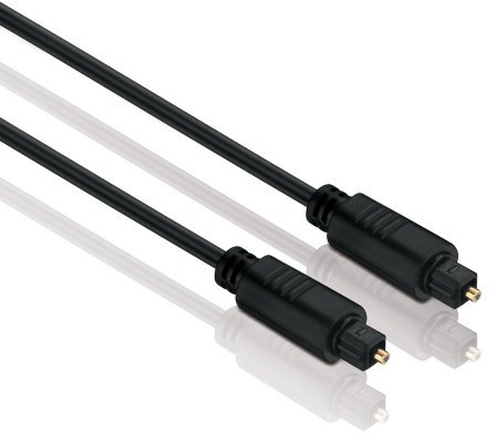 HDSupply TC020-010 Toslink S/PDIF cable de audio, fibra óptica, enchufe, Ø 5.0mm, 1.00m, negro, 1 Unidad (Paquete de 1)