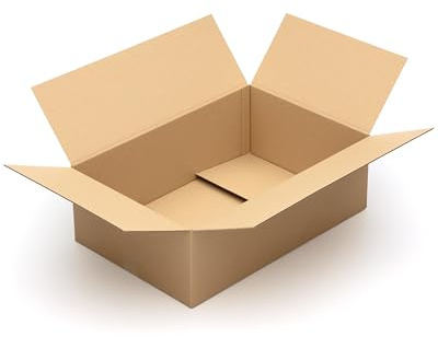 KK Verpackungen cartons d'expédition 600 x 400 x 200 mm marron simple paroi (dimensions extérieures 605 x 405 x 210 mm) | 25 pièces, boîtes pliantes pour l'expédition