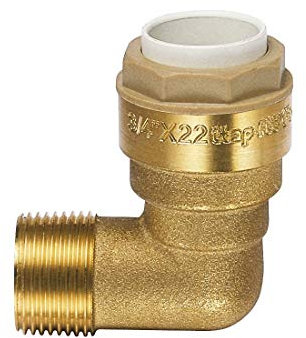 Raccord laiton coudé 90° à emboîtement M 3/4 Ø 18 mm Itap-Fit Itap