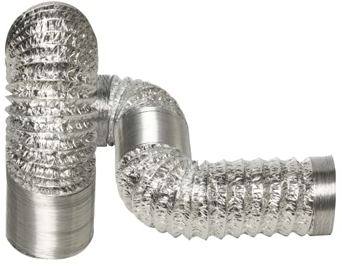 STERR flexslang i aluminium 125 mm x 6 m – ventilationsslang – Aluflex-rör – AC-ventilation – aluminiumrör – perfekt för odlingstält, ventilationssystem