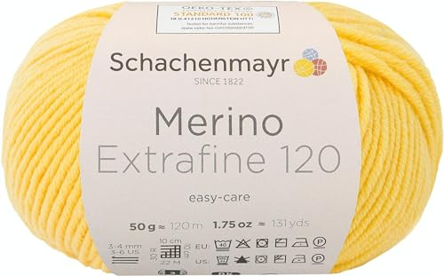 Schachenmayr Handstrickgarne Merino Extrafine 120, 50G Sundance, 9807552-00120, 10 x 10 x 7 cm