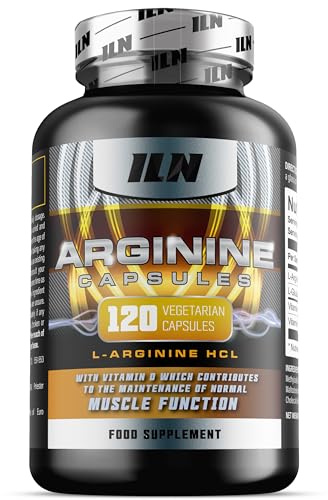 L-arginina 2600 mg por porción - con L-glutamina, vitaminas B12 y D3 - óxido nítrico para hombres y mujers - 120 cápsulas vegetarianas