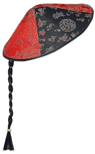 Generique - Chapeau Chinois avec Tresse Noire
