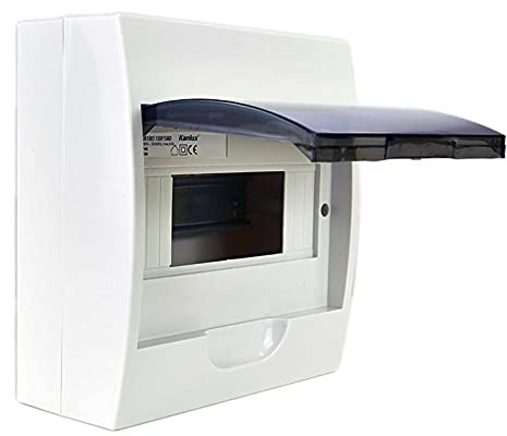 Sicherungskasten Kleinverteiler IP40 aufputz Unterverteilung 1-reihig 8 Module 1x8 einreihig mit DIN-Schiene Aufputzverteiler Verteilerkästen Aufbau Montage Verteilerbox