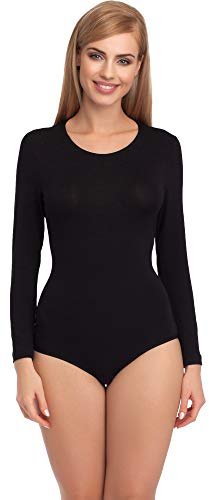 Merry Style Body Sexy Manches Longues sous-vêtements Lingerie Femme BD109 (Noir, S)