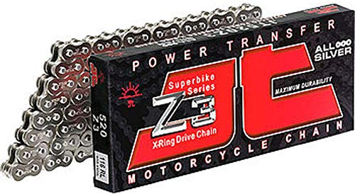 JT Chain JTC520Z3112RL (520 Series) Black Steel 112 Link Super Heavy Duty X-Ring Chain with Connecting Link