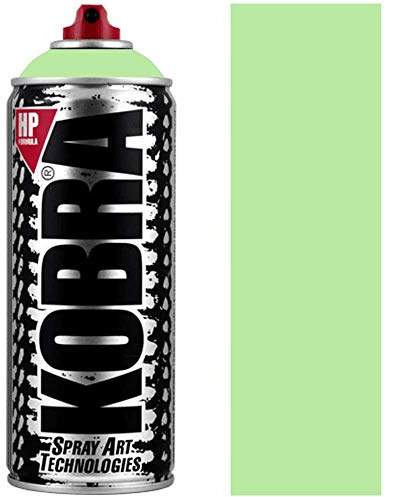 KOBRA HP High Pressure Spray Paint 400ml Can – Professional Grade 100% Acrylic Formula with Matte Finish for Graffiti, Street Art, Crafts & Multi-Surface Use (1010 Mojito)
