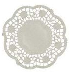 Teller und Tassendeckchen rund 10cm weiß von Papstar 1000 Stück
