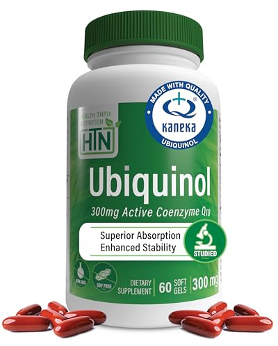 Ubiquinol 300 Milligram 60 Softgels EAF CoQ10 (Enhanced Absorption Formula Coenzyme Q10 as Kaneka Ubiquinol)