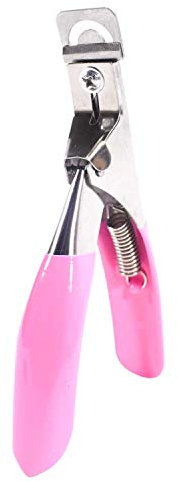 TRIXES Taglia unghie - tronchese unghie finte acriliche - regola unghie - taglia unghie professionale - Unghie finte lima unghie gel artificiali - accessorio fai-da-te o salone bellezza - colore rosa