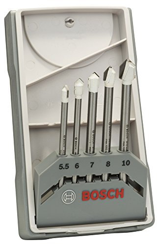 Bosch Accessories Professional 5tlg.Fliesenbohrer Set CYL-9 SoftCeramic (für weiche Keramik Fliesen, Ø 5,5-10 mm, Zubehör Bohrmaschine)