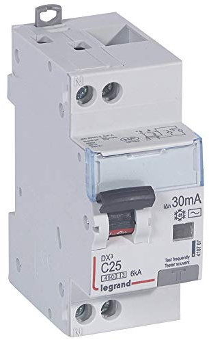 410707 Legrand Disjoncteur Différentiel 25a Type Ac 30ma - Courbe C - Dx³4500 1p+n